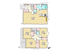 2号棟間取り■八王子市緑町　新築一戸建て■
