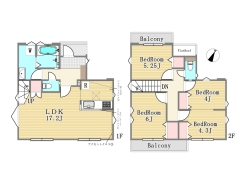 1号棟間取り■府中市浅間町4　新築一戸建て■