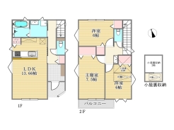 2号棟間取り図■昭島市中神町2丁目　新築一戸建て■