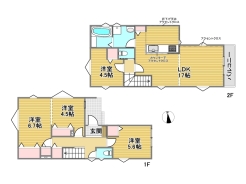 2号棟間取り図■八王子市子安町3　新築一戸建■