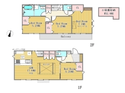 1号棟間取り■稲城市東長沼　新築一戸建て■
