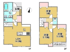間取り図■昭島市中神町2丁目　新築戸建て■