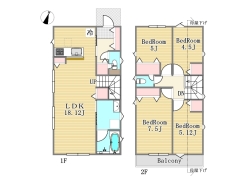 2号棟間取り■国分寺市東戸倉1　新築一戸建て■