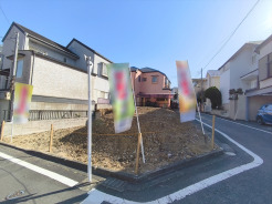 前面道路含む現地写真■多摩市諏訪1　建築条件なし売地■