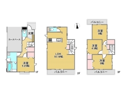 間取り図■八王子市本町　新築戸建て■