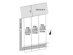 区画図■多摩市乞田　条件付き売地　全3区画■
