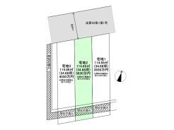 区画図■多摩市乞田　条件付き売地■
