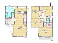 1号棟間取り図■日野市日野台2　新築一戸建て■