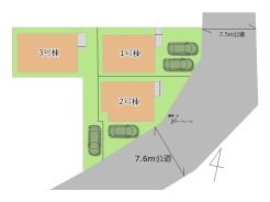 区画図■立川市砂川町6　新築一戸建て■