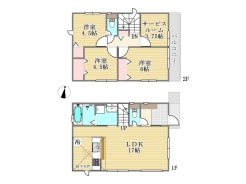 1号棟間取り図■立川市砂川町6　新築一戸建て■