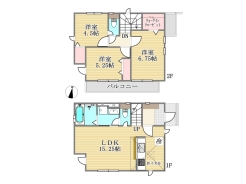 2号棟間取り図■立川市砂川町6　新築一戸建て■