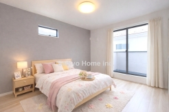 シンプルなアクセントクロスがおしゃれな空間を演出してくれます。※家具等はCG加工しております。
■立川市一番町1　新築一戸建て■