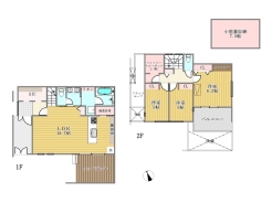 A区画建物参考プラン間取り図（3LDK　97.49ｍ2　3880万円）■武蔵野市吉祥寺北町4　建築条件付き売地■