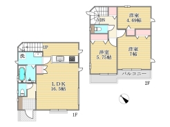 E号棟間取り図■府中市住吉町3丁目　新築戸建て■
