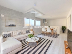 開放的な一部吹抜け＋窓の多いデザイン＝やわらかな陽光が隅々まで届きます。注文住宅を思わせるようなオシャレな造りの間取り・仕様。※家具等はCG加工しております。■日野市旭が丘1　新築一戸建て■