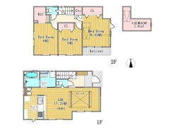 3号棟間取り図■府中市朝日町1　新築一戸建■