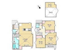 2号棟間取り図■国分寺市内藤1丁目　新築戸建て■