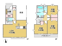 間取り図■八王子市大和田町5丁目　新築戸建て■