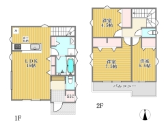 1号棟間取り図■八王子市散田町2　新築一戸建■