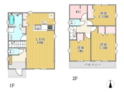 1号棟間取り図■八王子市散田町2　新築一戸建■