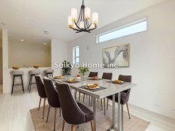 オープンでのびやかな空間を生み出すこだわりの「広がり」と「ゆとり」。家族と過ごす時間を大切にした住空間です。※家具等はCG加工しております。■立川市上砂町3　新築一戸建て■