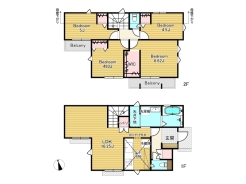 1号棟間取り図■八王子市館町　新築一戸建て■