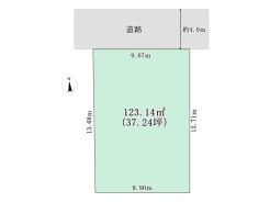 区画図■武蔵野市境5　売地■