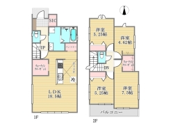 1号棟間取り図■府中市是政2　新築一戸建て■