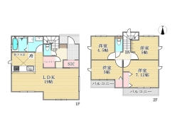1号棟間取り図■府中市是政2　新築一戸建て■