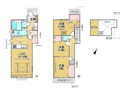1号棟間取り図■府中市是政1　新築一戸建て■