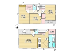 2号棟間取図■八王子台町3　新築一戸建て■