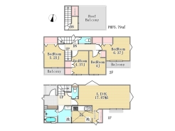 1号棟間取り図■八王子市北野町　新築戸建て■