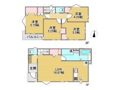 5号棟間取り図■八王子市北野町　新築戸建て■