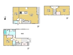 1区画参考プラン間取り図（3SLDK+SIC　建物価格1650万円　97.50ｍ2）区画図■府中市紅葉丘2　条件付売地■