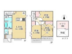 B号棟間取り■立川市砂川町1　新築一戸建て■