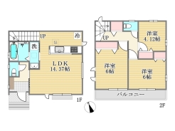 A号棟間取り■国立市富士見台1　新築一戸建て■