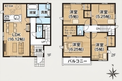 1号棟間取り図■八王子市台町1丁目　新築戸建て■