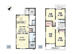 2号棟間取り■八王子市緑町　新築一戸建て■