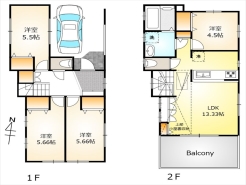 間取り■福生市武蔵野台1　分譲住宅■