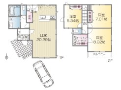 E号棟間取り■国立市西　新築一戸建て■