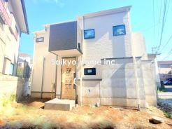 シンプルでスタイリッシュな外観デザインです■調布市入間町3　新築一戸建て■