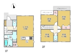間取り■小金井市貫井南町1　新築一戸建て■