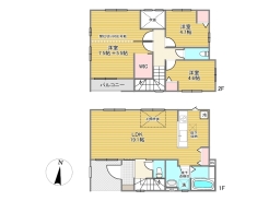 1号棟間取り■国立市中3　新築一戸建て■