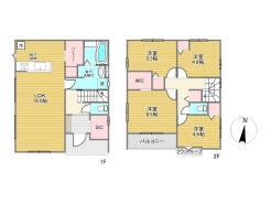 2号棟間取り■国立市中3　新築一戸建て■
