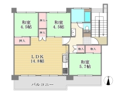 間取り■立川市幸町2　分譲マンション■