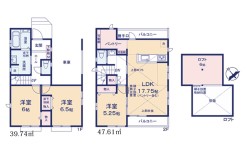 A号棟間取り図■稲城市押立　新築一戸建■