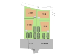 区画図■稲城市東長沼　新築一戸建て■