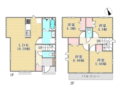間取り図■稲城市東長沼　新築一戸建て■