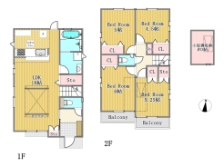 1号棟間取り図■日野市南平1　新築戸建て■
