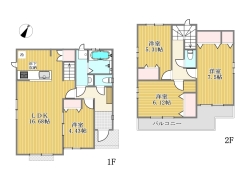 B号棟間取り図■日野市落川　新築一戸建■